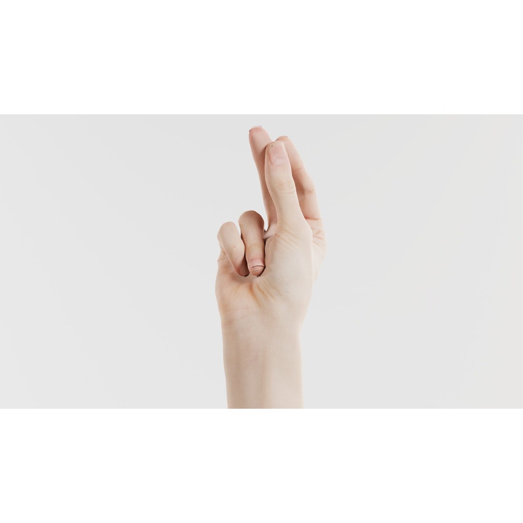 Single Hand 3D Model – Low Poly Character Asset, FBX, PBR - View 9