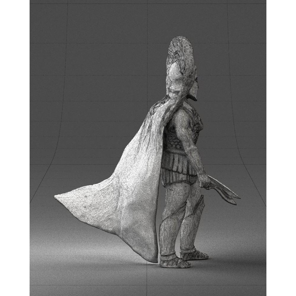 Ancient Mythological Warrior 3D Model – Realistic Character with Dual Blades, FBX - View 11