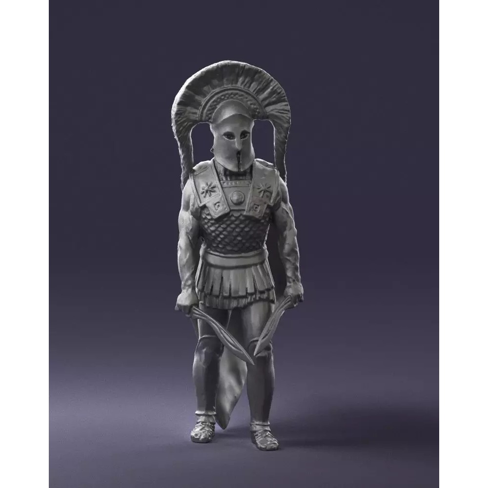 Ancient Mythological Warrior 3D Model – Realistic Character with Dual Blades, FBX - View 2