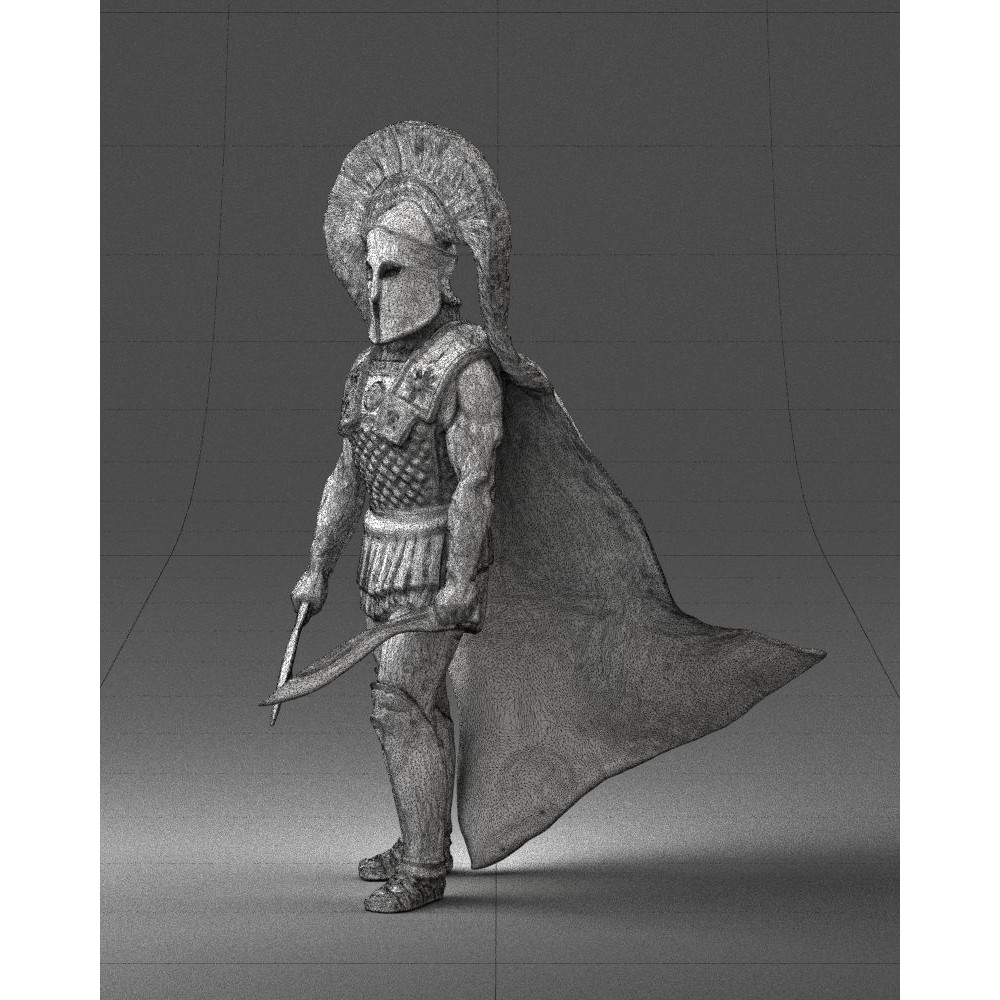 Ancient Mythological Warrior 3D Model – Realistic Character with Dual Blades, FBX - View 21