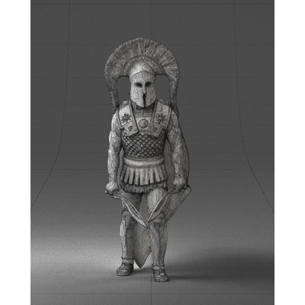 Ancient Mythological Warrior 3D Model – Realistic Character with Dual Blades, FBX - View 25