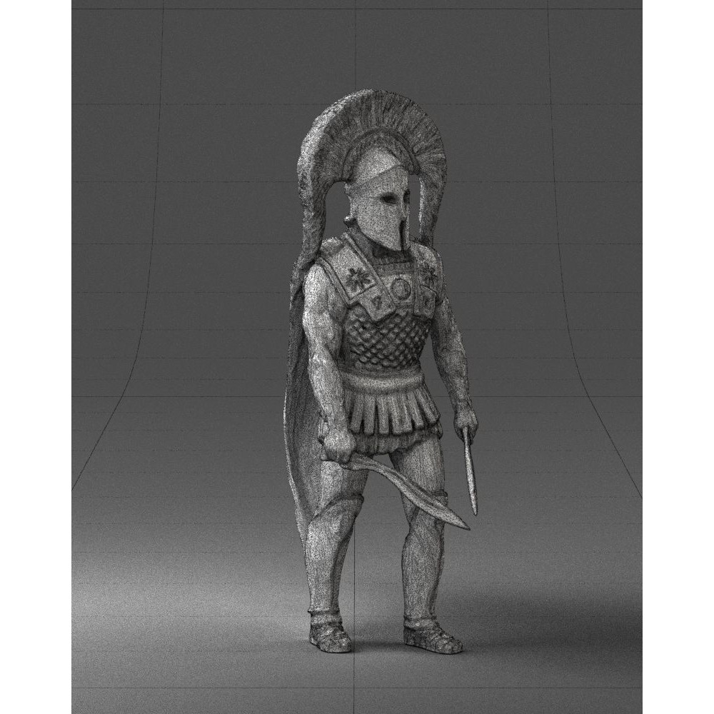 Ancient Mythological Warrior 3D Model – Realistic Character with Dual Blades, FBX - View 7
