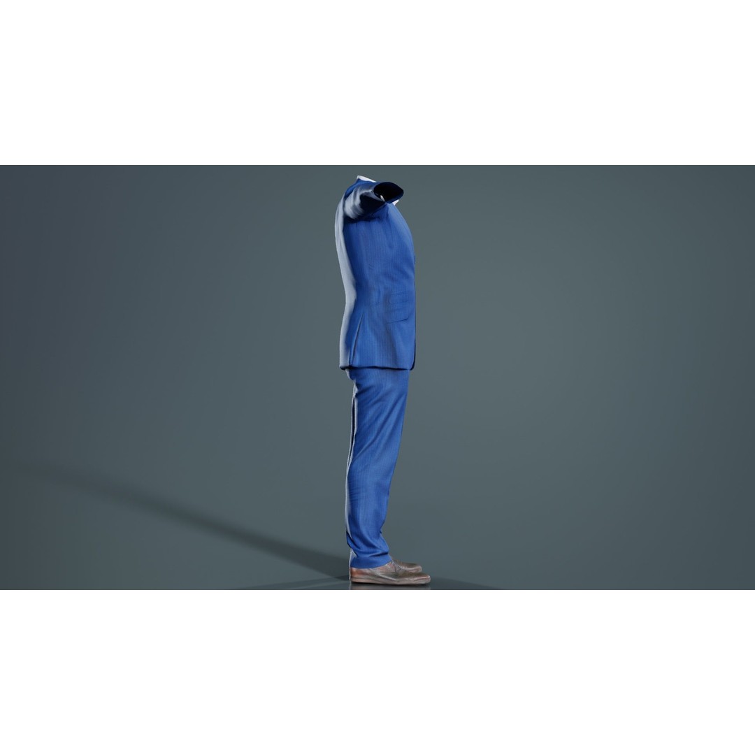 Business Costume 3D Model – Low Poly Character Asset, FBX - View 10