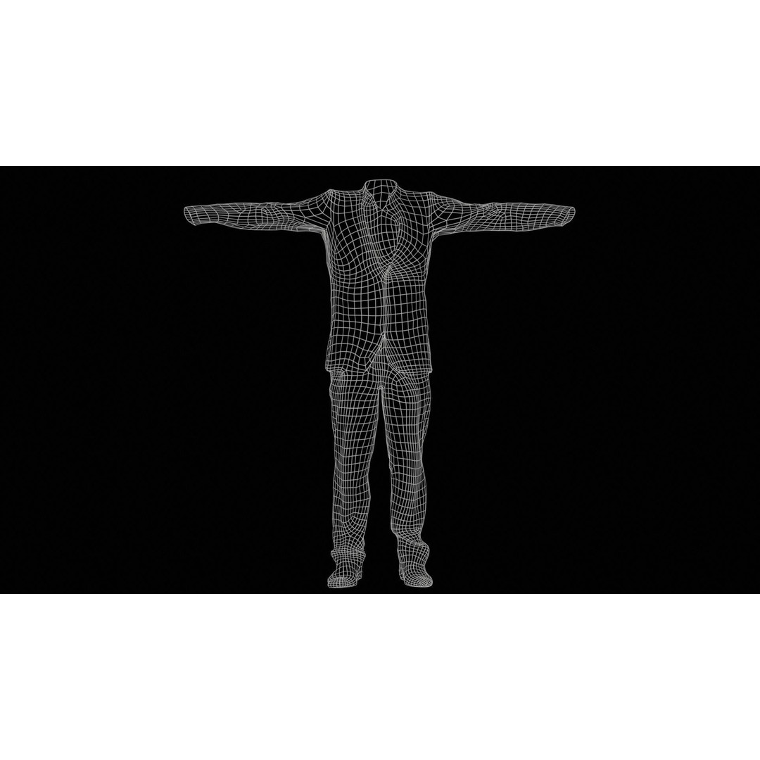 Business Costume 3D Model – Low Poly Character Asset, FBX - View 13