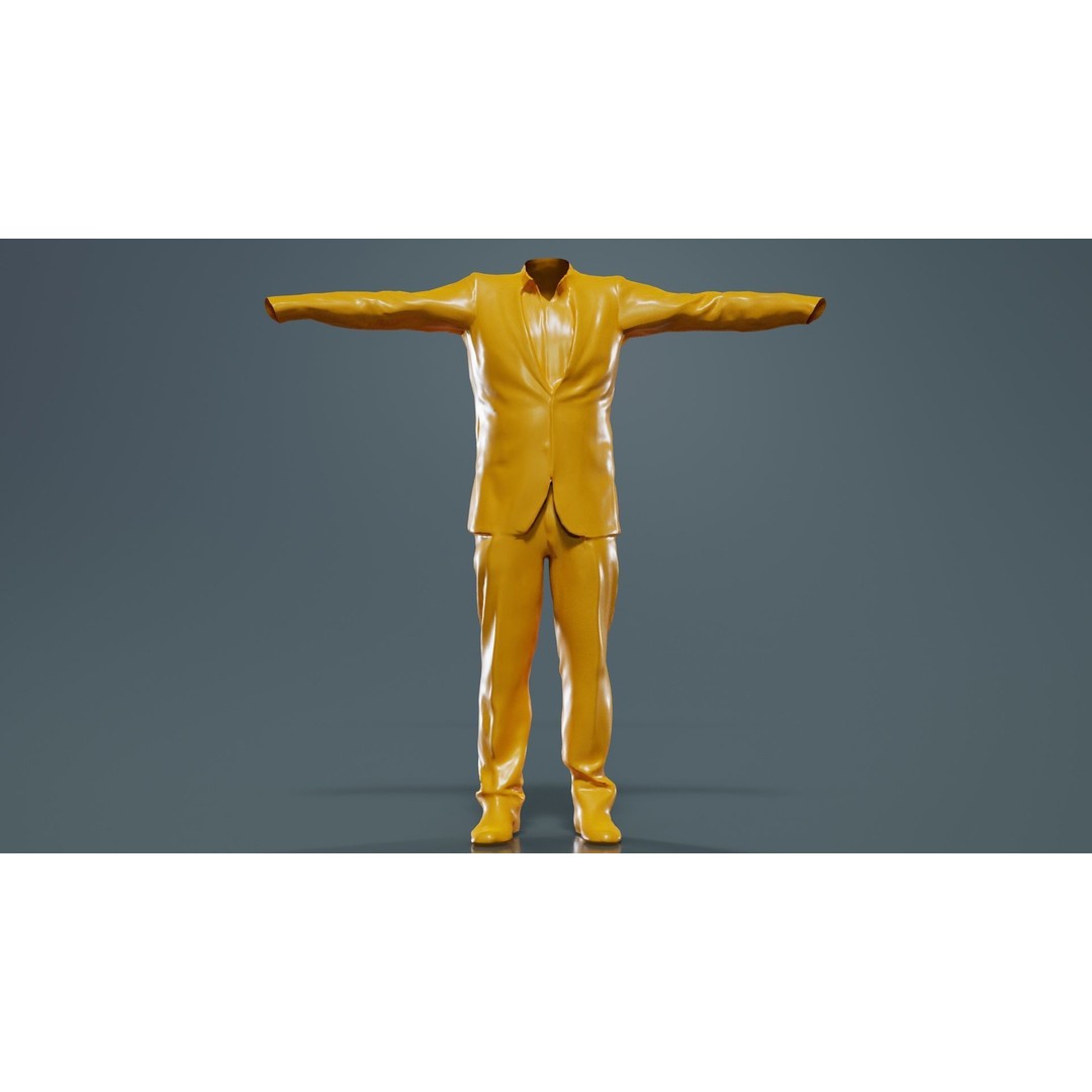 Business Costume 3D Model – Low Poly Character Asset, FBX - View 14