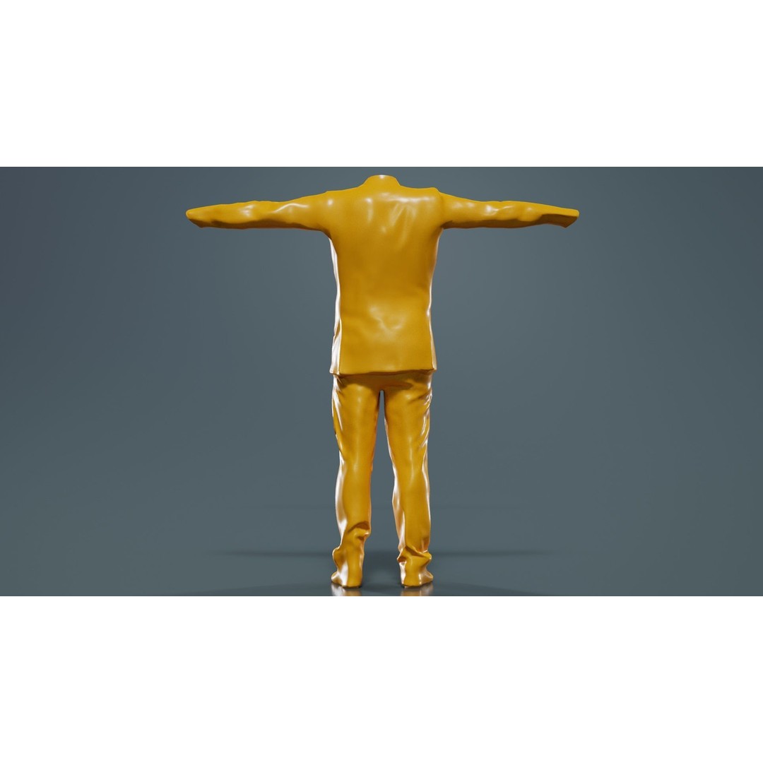 Business Costume 3D Model – Low Poly Character Asset, FBX - View 15