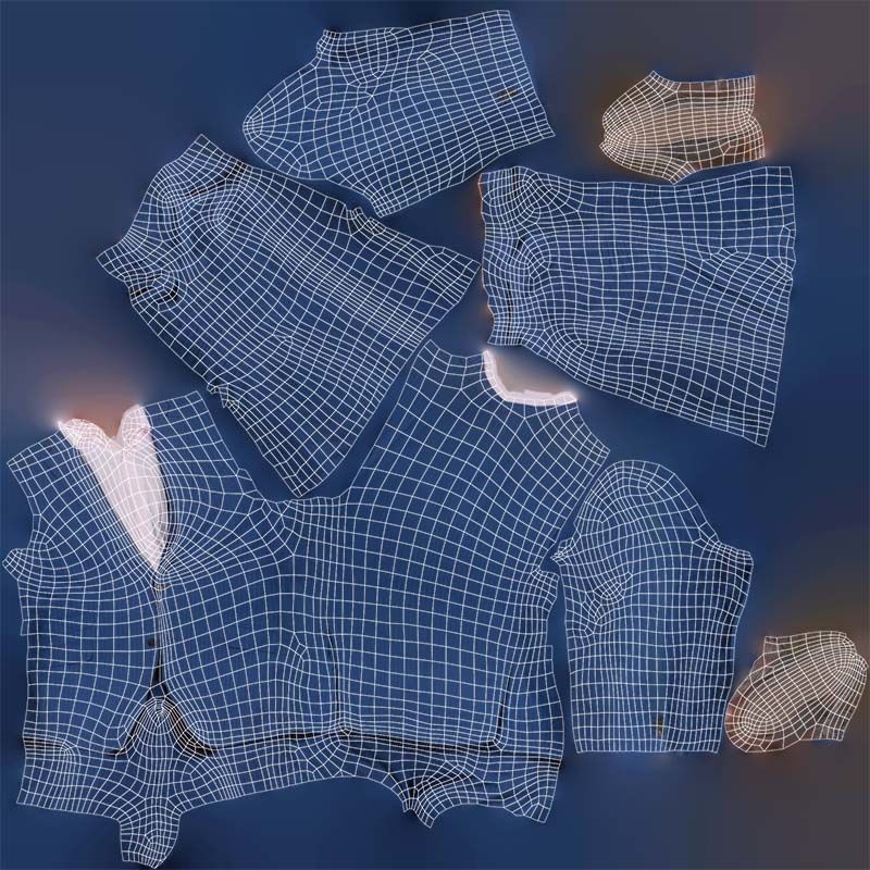 Business Costume 3D Model – Low Poly Character Asset, FBX - View 16