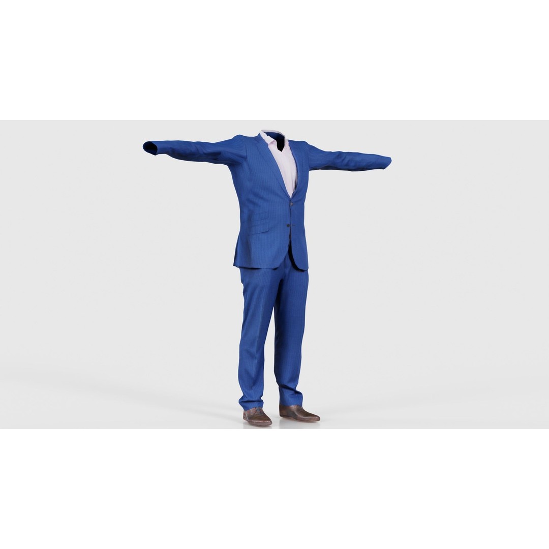Business Costume 3D Model – Low Poly Character Asset, FBX - View 18