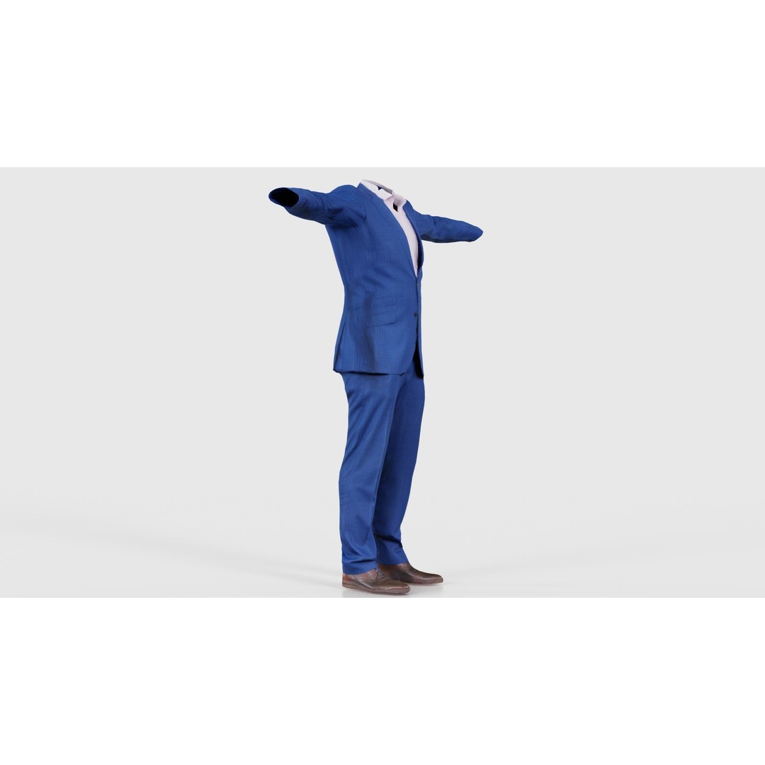 Business Costume 3D Model – Low Poly Character Asset, FBX - View 19