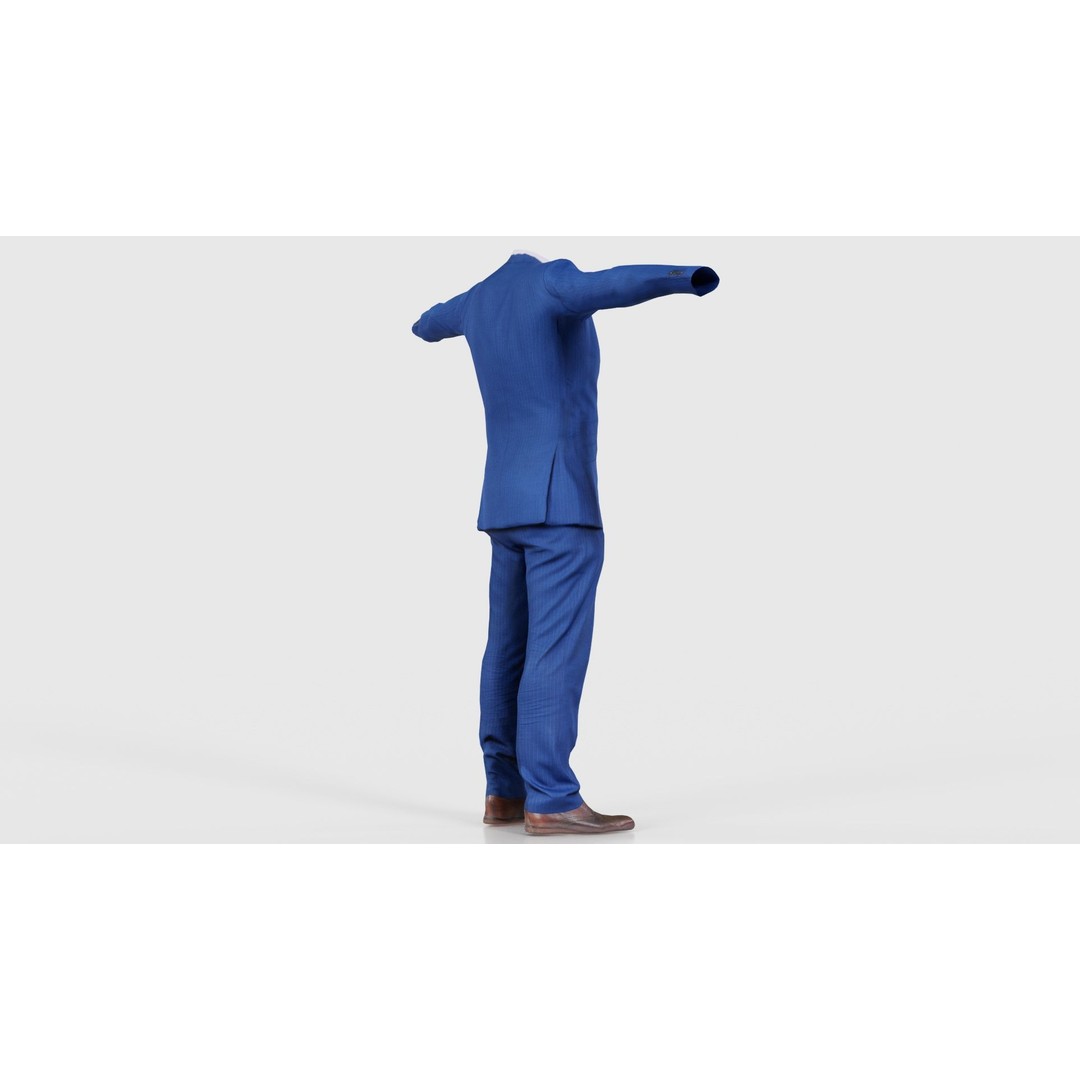 Business Costume 3D Model – Low Poly Character Asset, FBX - View 21