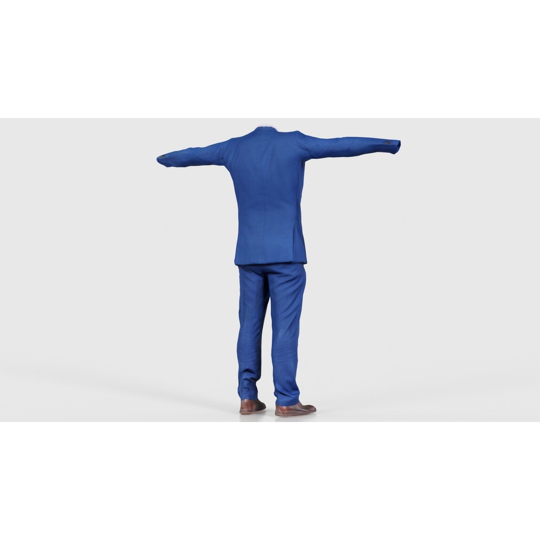 Business Costume 3D Model – Low Poly Character Asset, FBX - View 22