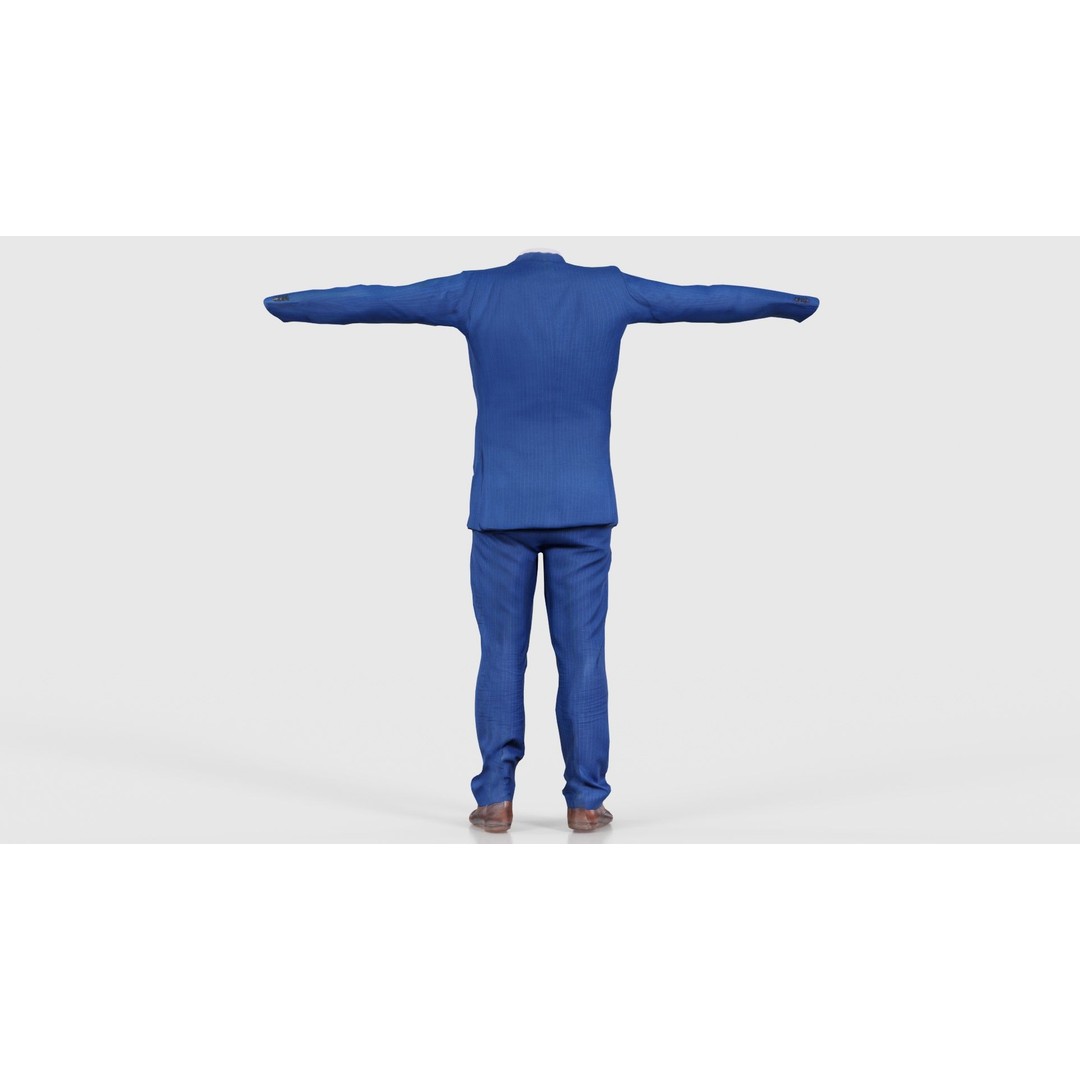 Business Costume 3D Model – Low Poly Character Asset, FBX - View 23