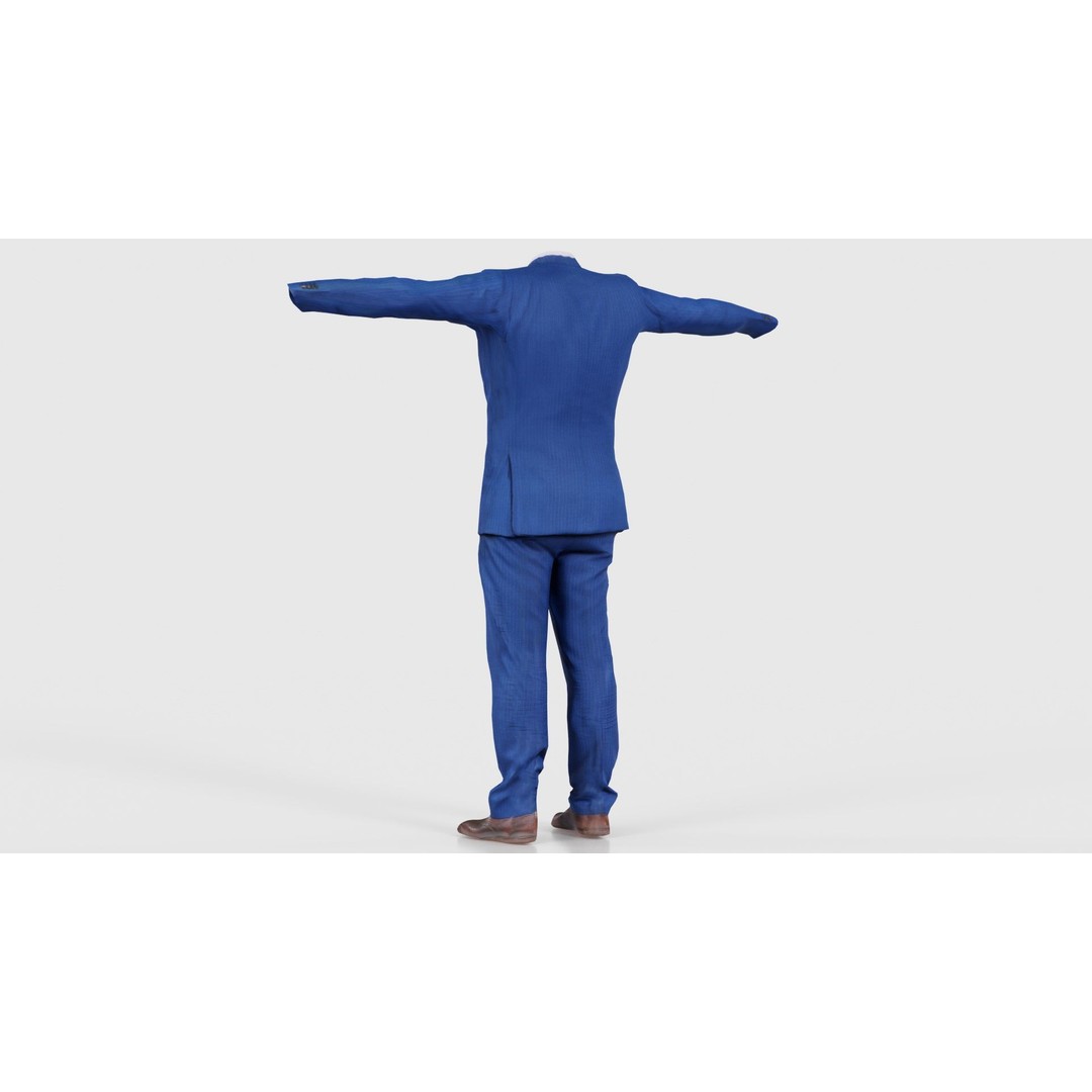 Business Costume 3D Model – Low Poly Character Asset, FBX - View 24