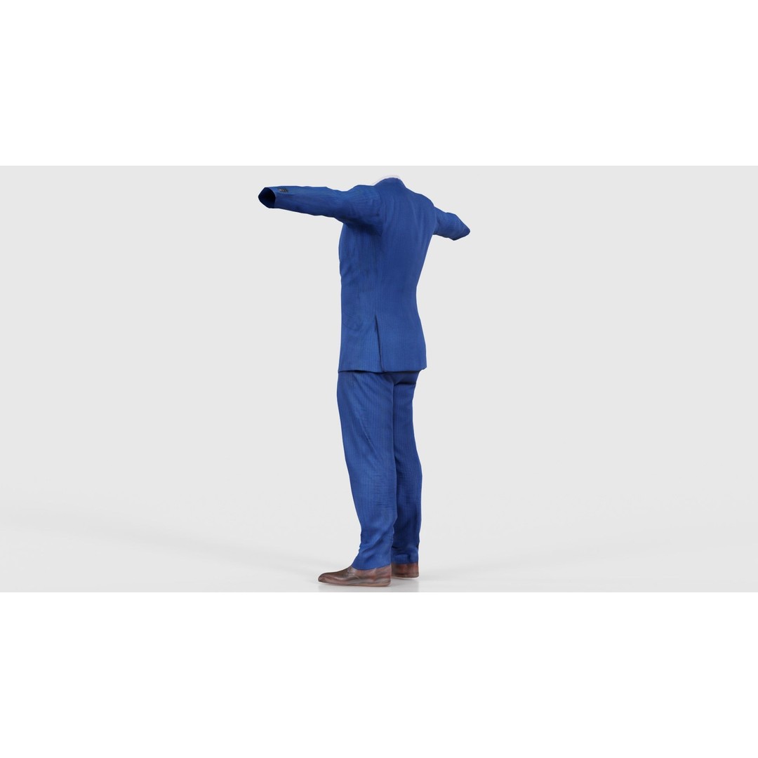 Business Costume 3D Model – Low Poly Character Asset, FBX - View 25