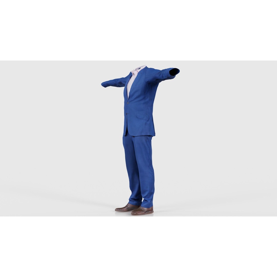 Business Costume 3D Model – Low Poly Character Asset, FBX - View 27