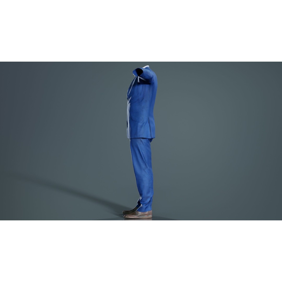 Business Costume 3D Model – Low Poly Character Asset, FBX - View 7
