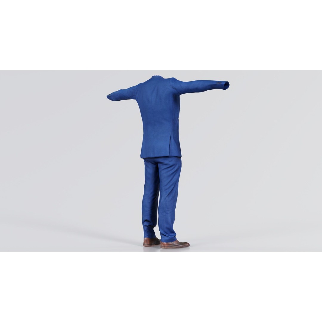 Business Costume 3D Model – Low Poly Character Asset, FBX - View 9