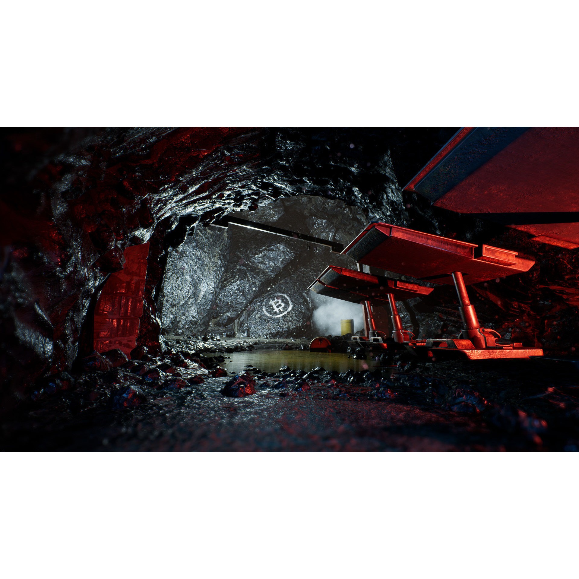 Industrial Kitbash Coal Mine Set - Low-Poly Game-Ready 3D Model