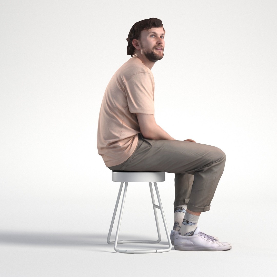 Lewis 3D Model – Low Poly Casual Outfit Character for Games - View 4