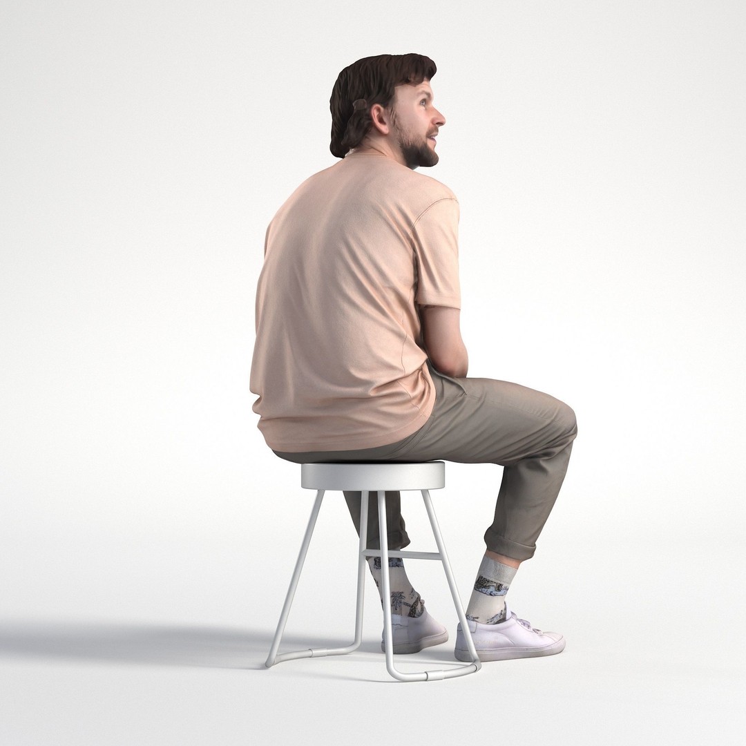 Lewis 3D Model – Low Poly Casual Outfit Character for Games - View 5