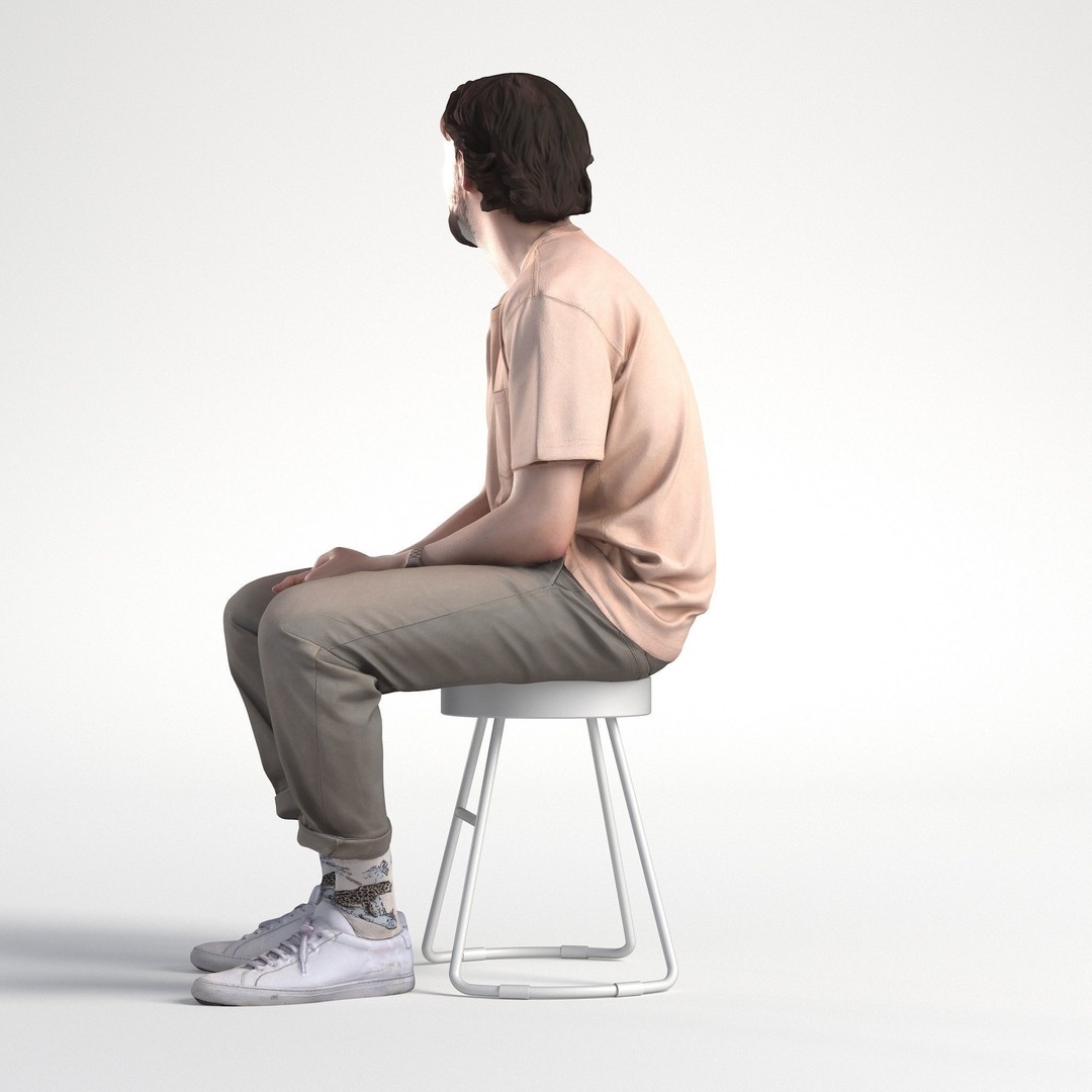 Lewis 3D Model – Low Poly Casual Outfit Character for Games - View 8