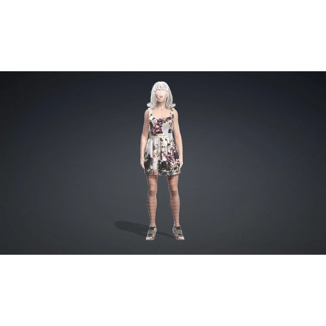 Beautiful Woman 3D Model – Rigged Character for Animation, FBX - View 13