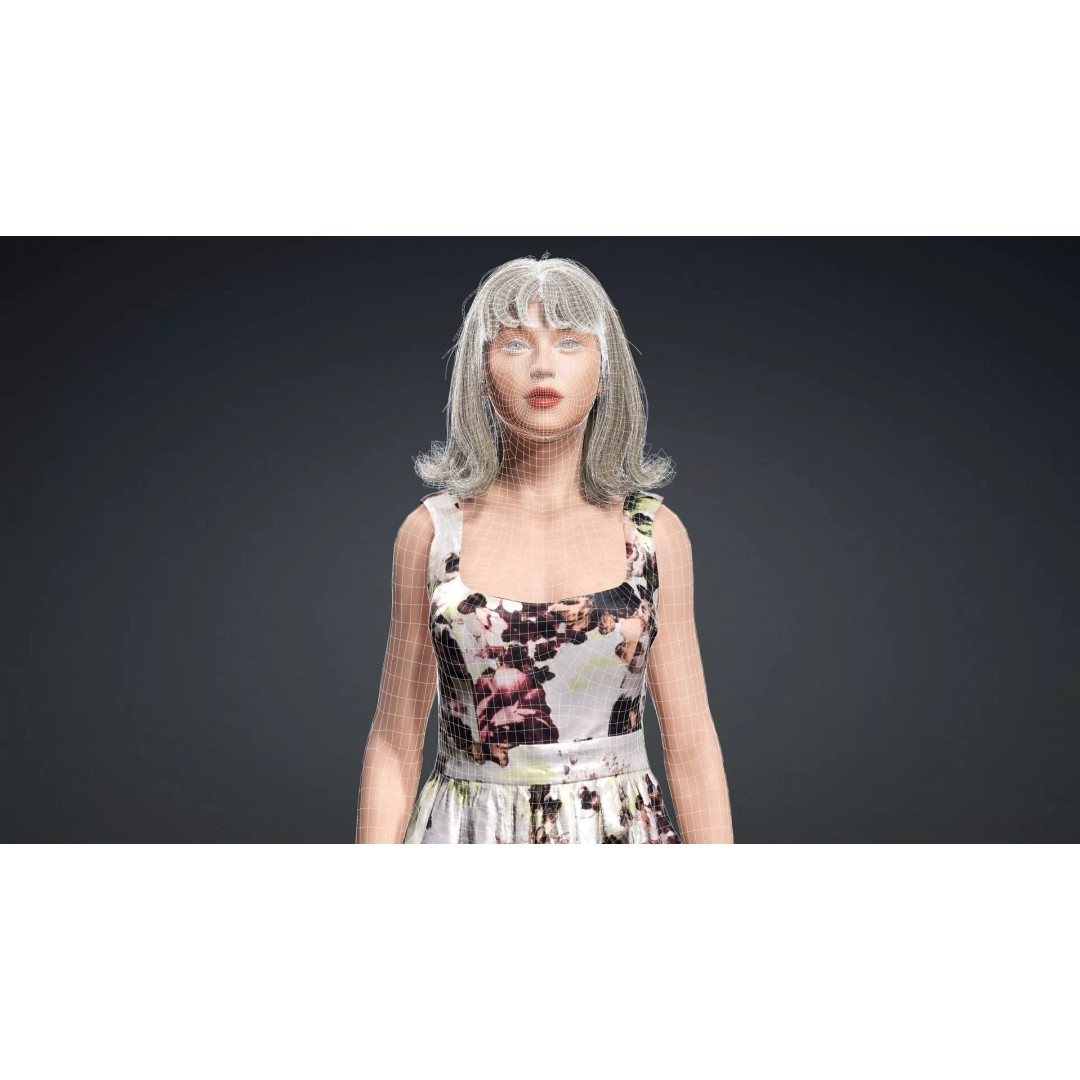 Beautiful Woman 3D Model – Rigged Character for Animation, FBX - View 18