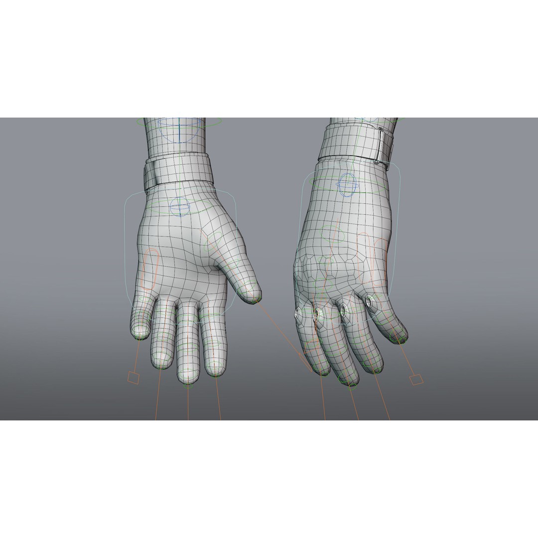 Tactical Glove 3D Model – Low Poly Rigged Asset, FBX & Blender - View 10