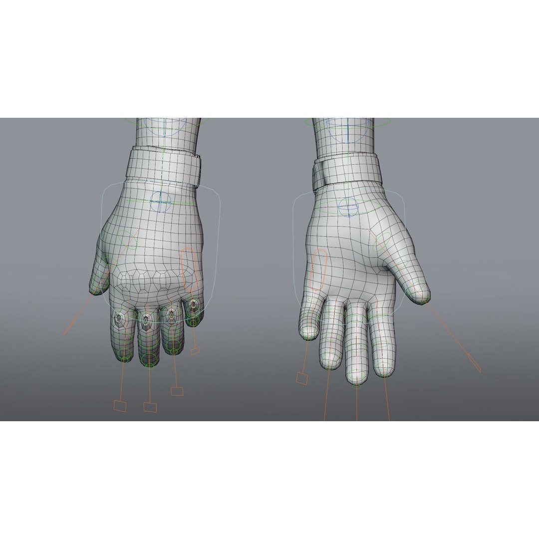 Tactical Glove 3D Model – Low Poly Rigged Asset, FBX & Blender - View 13