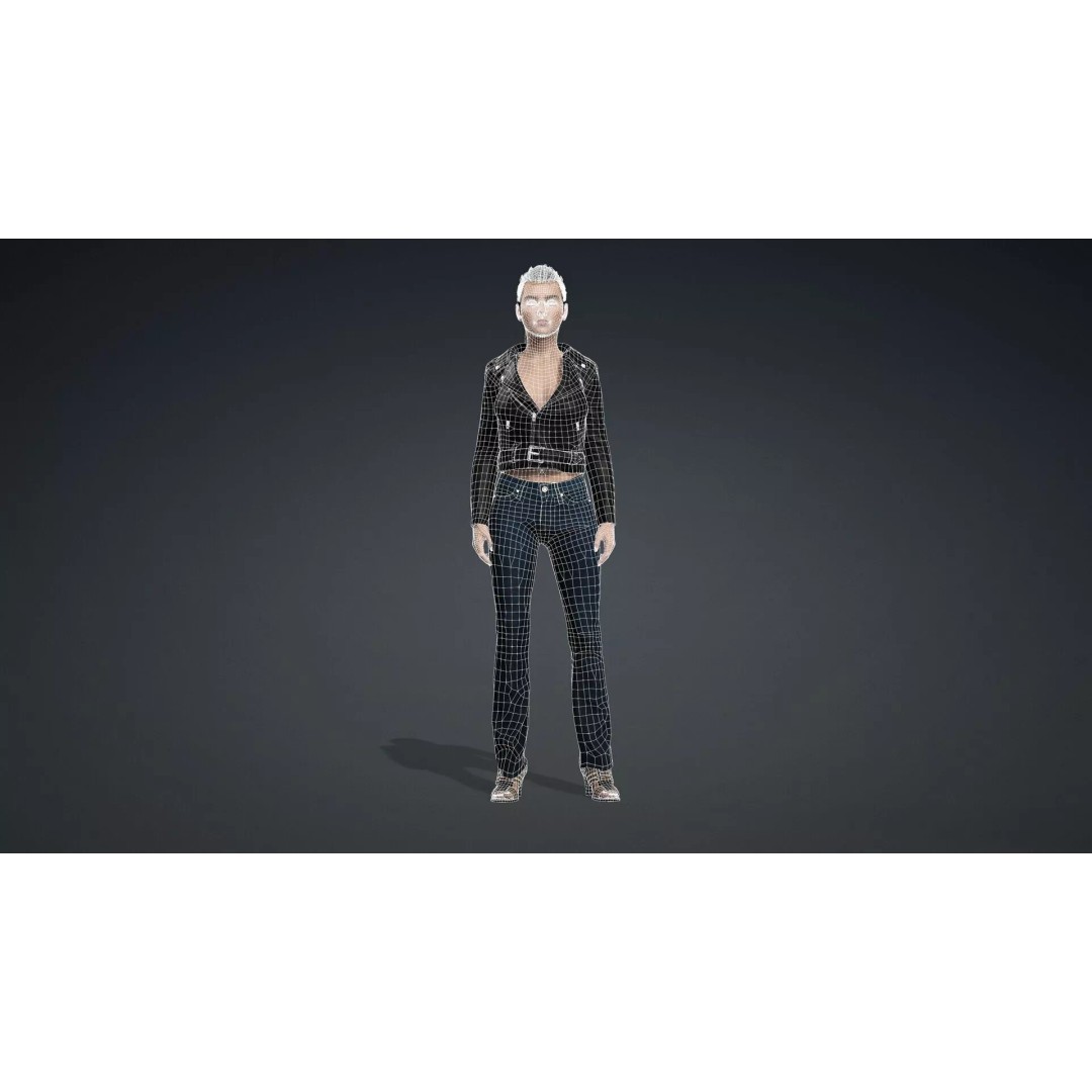Elegant Woman 3D Model – High Poly Rigged Character for Animation - View 13