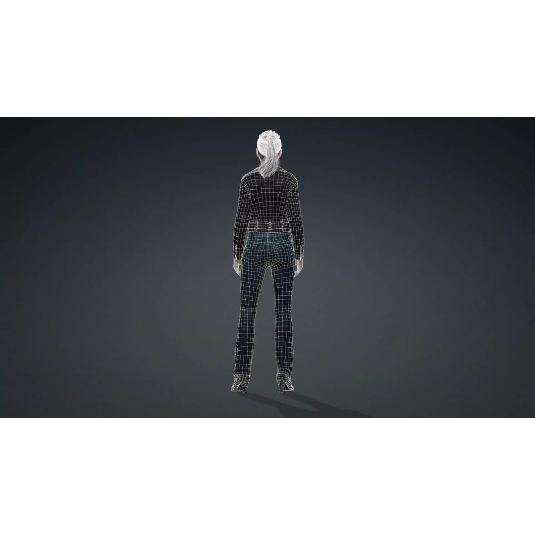 Elegant Woman 3D Model – High Poly Rigged Character for Animation - View 16