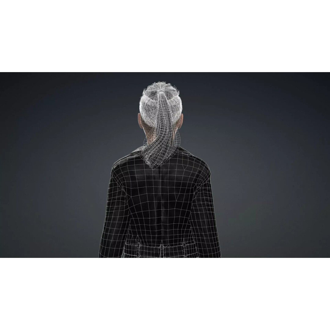 Elegant Woman 3D Model – High Poly Rigged Character for Animation - View 17