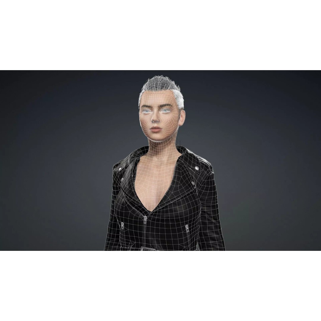 Elegant Woman 3D Model – High Poly Rigged Character for Animation - View 20