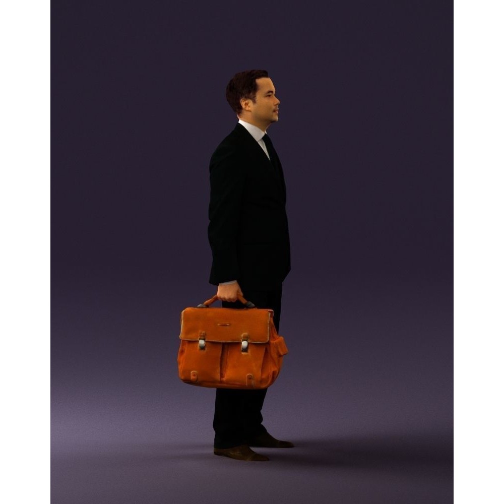 Man in Suit 3D Model – Realistic Character with PBR Textures, FBX - View 11