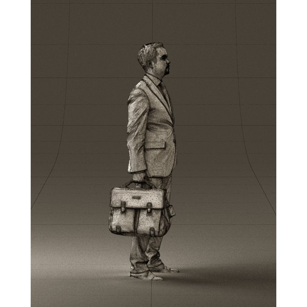 Man in Suit 3D Model – Realistic Character with PBR Textures, FBX - View 13
