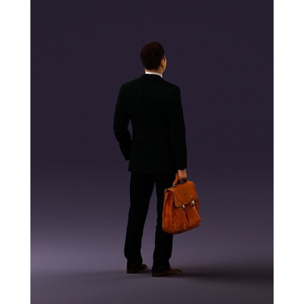 Man in Suit 3D Model – Realistic Character with PBR Textures, FBX - View 17
