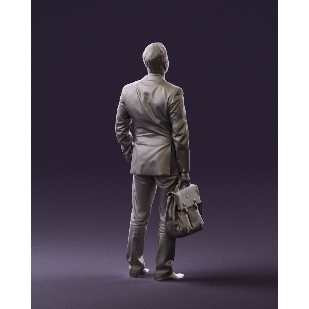 Man in Suit 3D Model – Realistic Character with PBR Textures, FBX - View 18