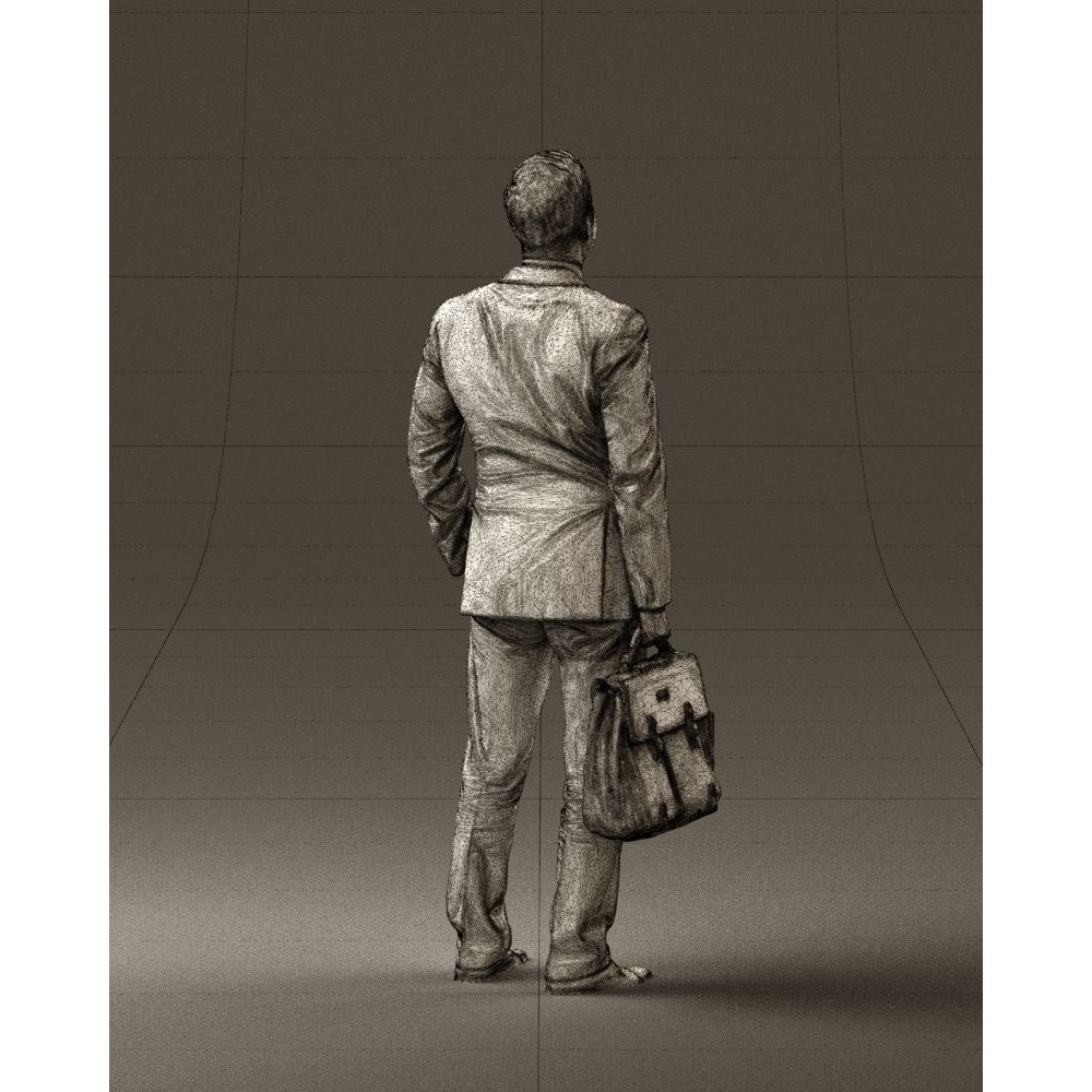 Man in Suit 3D Model – Realistic Character with PBR Textures, FBX - View 19