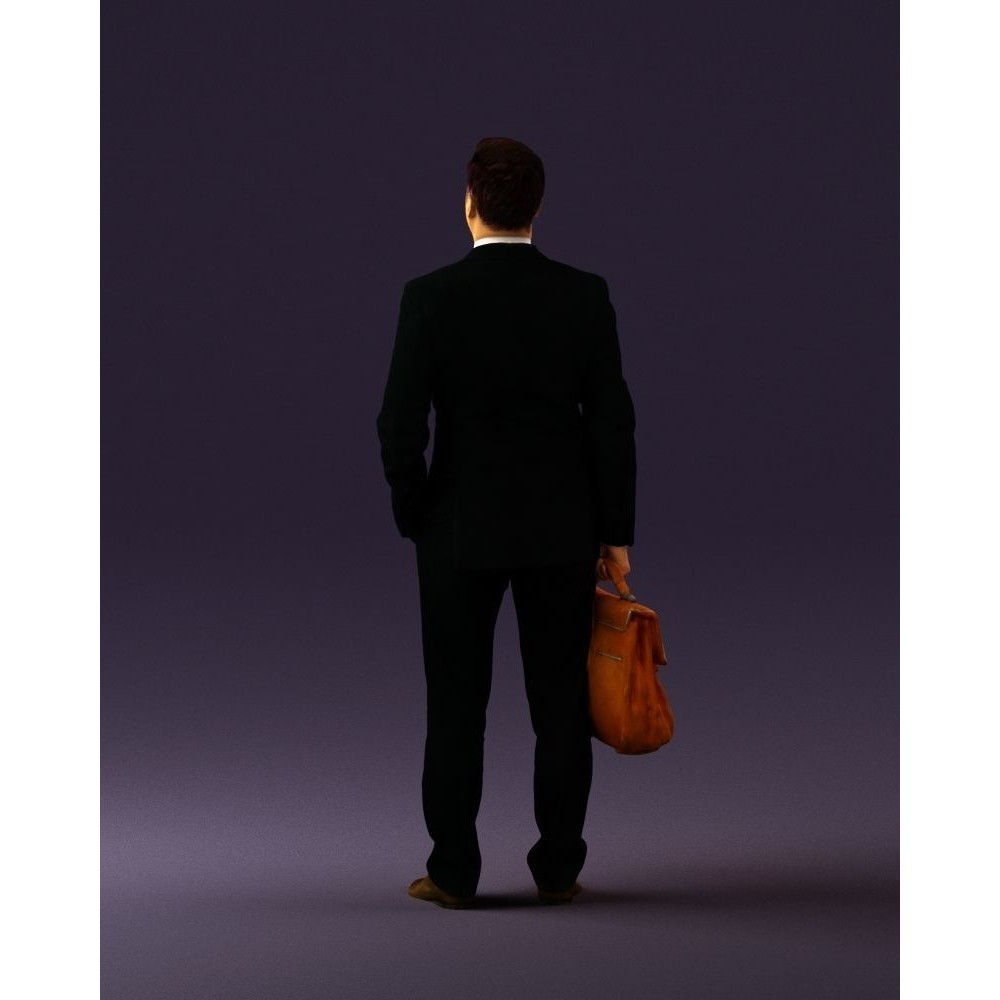 Man in Suit 3D Model – Realistic Character with PBR Textures, FBX - View 20