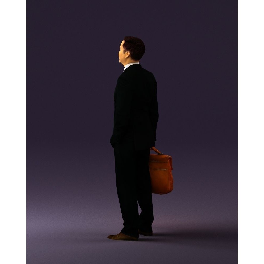 Man in Suit 3D Model – Realistic Character with PBR Textures, FBX - View 23