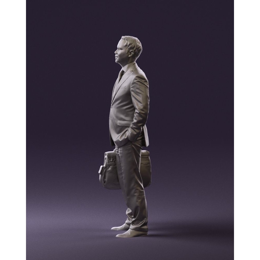 Man in Suit 3D Model – Realistic Character with PBR Textures, FBX - View 27