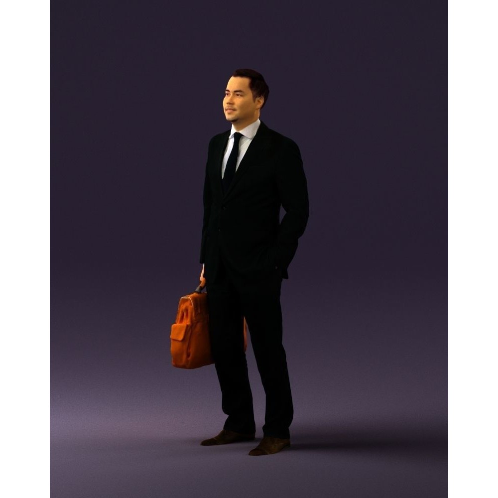 Man in Suit 3D Model – Realistic Character with PBR Textures, FBX - View 29
