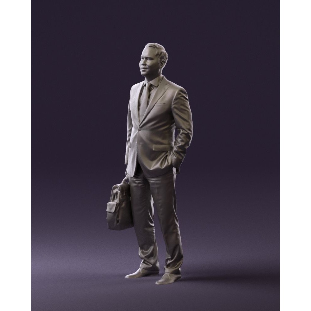 Man in Suit 3D Model – Realistic Character with PBR Textures, FBX - View 30