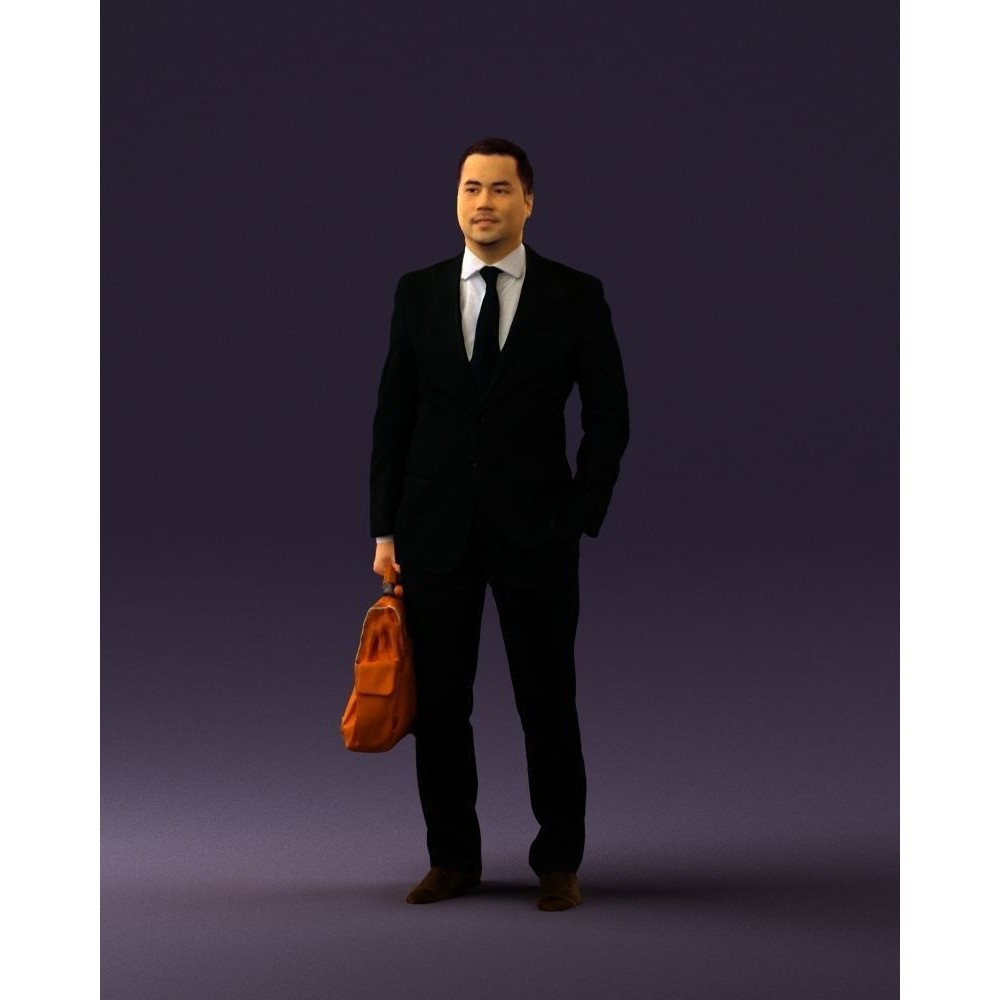 Man in Suit 3D Model – Realistic Character with PBR Textures, FBX - View 32