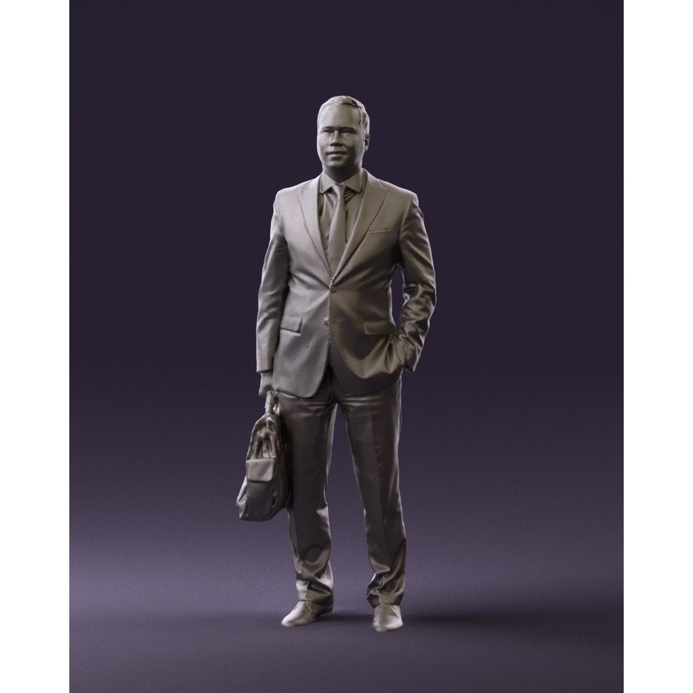 Man in Suit 3D Model – Realistic Character with PBR Textures, FBX - View 33