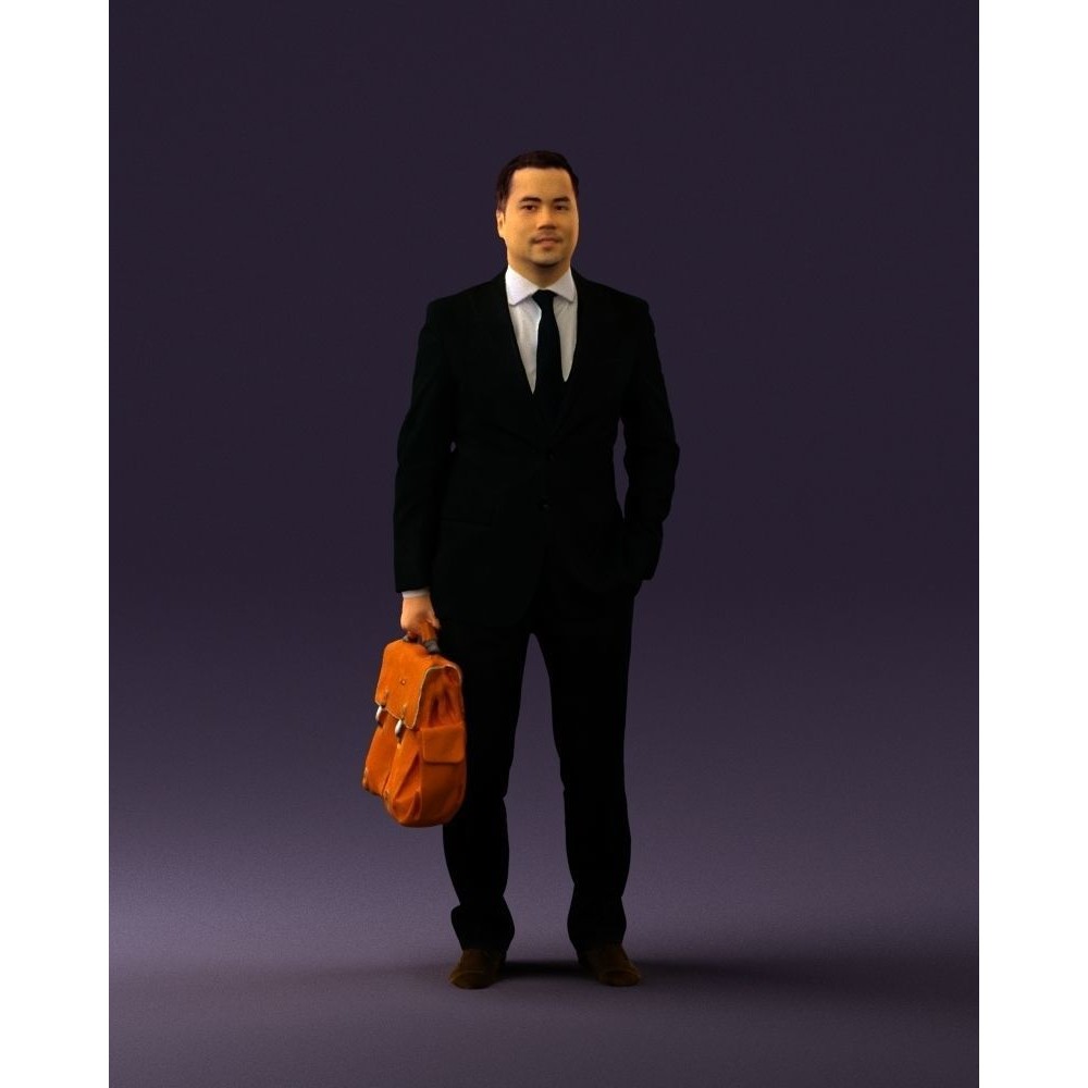 Man in Suit 3D Model – Realistic Character with PBR Textures, FBX - View 35