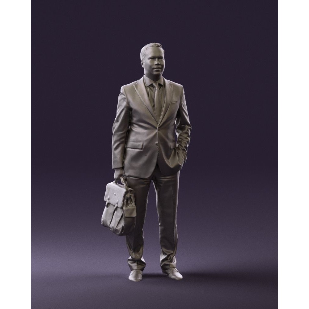Man in Suit 3D Model – Realistic Character with PBR Textures, FBX - View 39