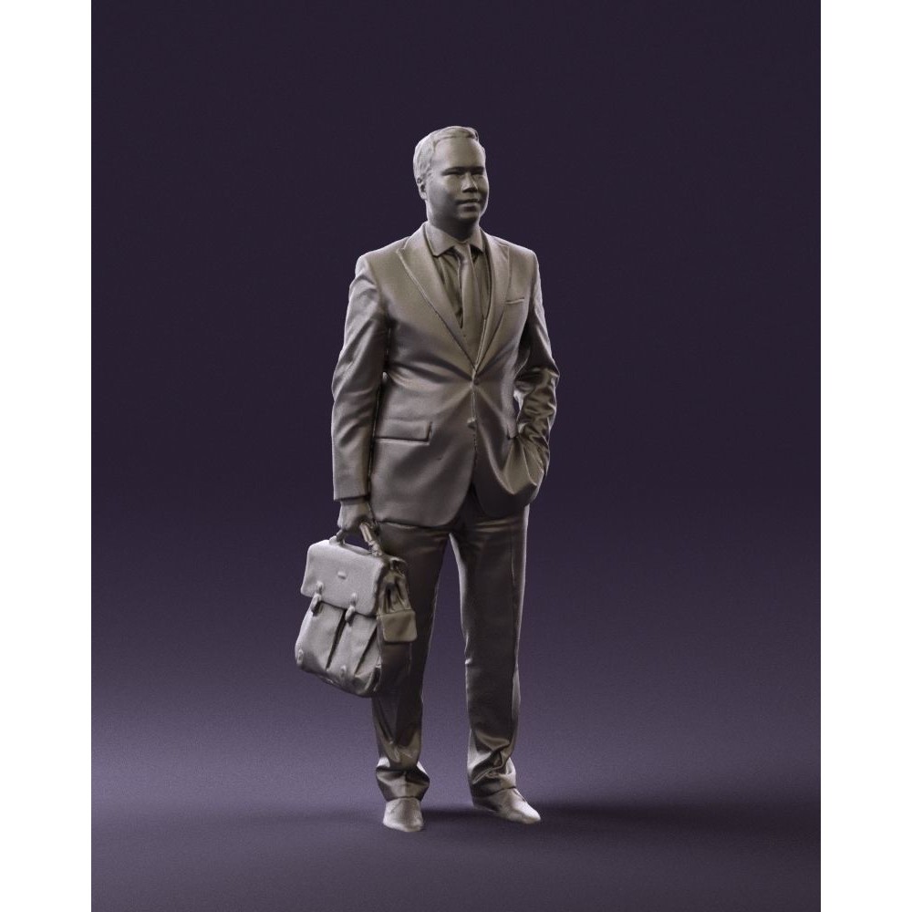 Man in Suit 3D Model – Realistic Character with PBR Textures, FBX - View 6