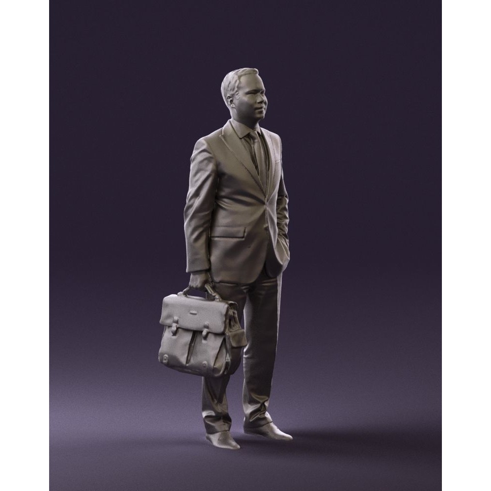 Man in Suit 3D Model – Realistic Character with PBR Textures, FBX - View 9