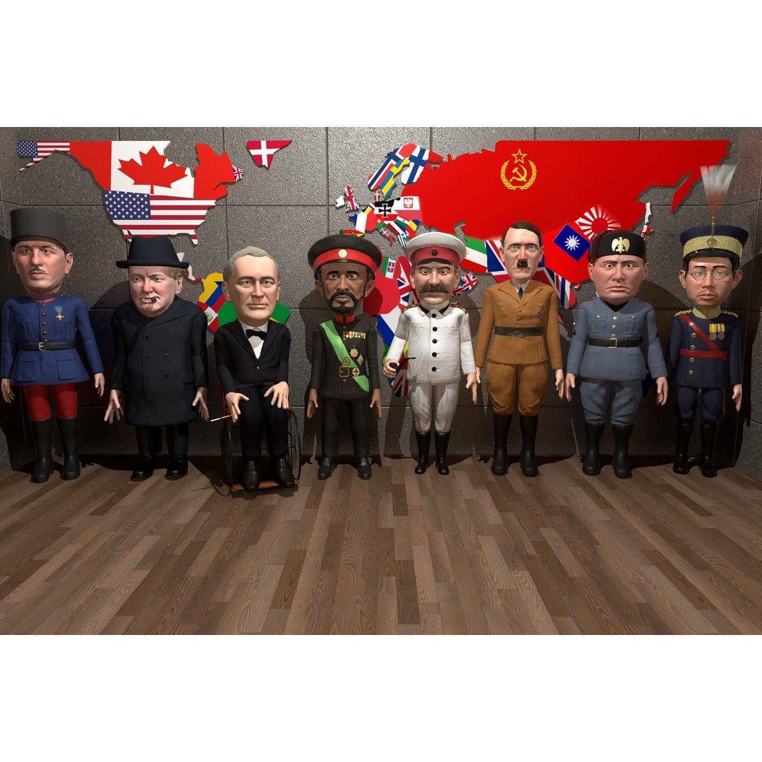 Politicians 3D Model – Low Poly Rigged Caricatures, FBX - View 10